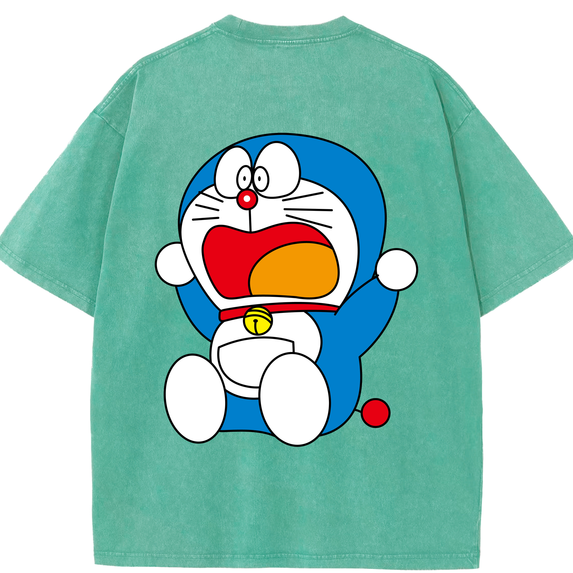 （画像用） ドラえもん Doraemon 綿100% ヴィンテージ風 半袖Tシャツ（背面プリント）